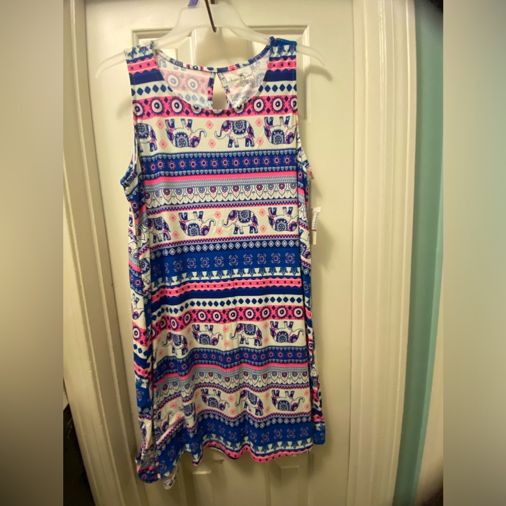 NWT Bobbie Brooks Elephant print tank dress